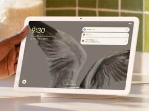 Google Pixel Tablet met houder